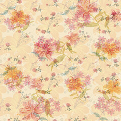 abstract digital flower design pattern on     backgorund1ok