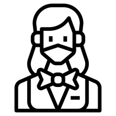 Bartender icon for web element , webpage, application, card, printing, social media, posts etc.