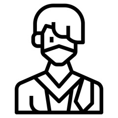 Judge icon for web element , webpage, application, card, printing, social media, posts etc.