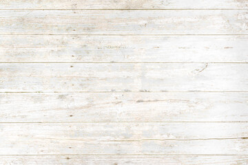 Obraz na płótnie Canvas Weathered white painted wooden wall. Vintage white wood plank background. Old white wooden wall.