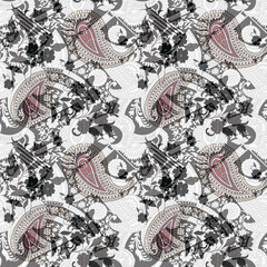 abstract digital flower design pattern on     backgorund1ok