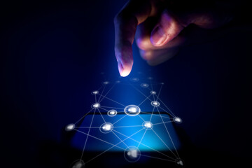 5G global networking technology futuristic media mix