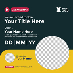 Royalty-free stock vector ID: 1782823103
Webinar Poster Design for Social Media. Webinar Event Poster