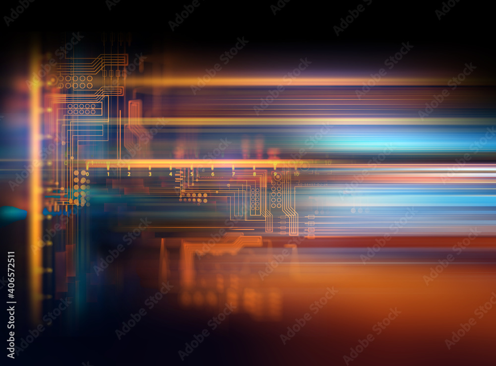 Fototapete Programming code abstract technology background of software developer and  Computer script 3d illustration