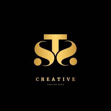 Initial letter STS or TS. Monogram logo design template. Minimalis logo concept for business and company.