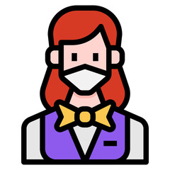 Bartender icon for web element , webpage, application, card, printing, social media, posts etc.