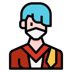 Judge icon for web element , webpage, application, card, printing, social media, posts etc.