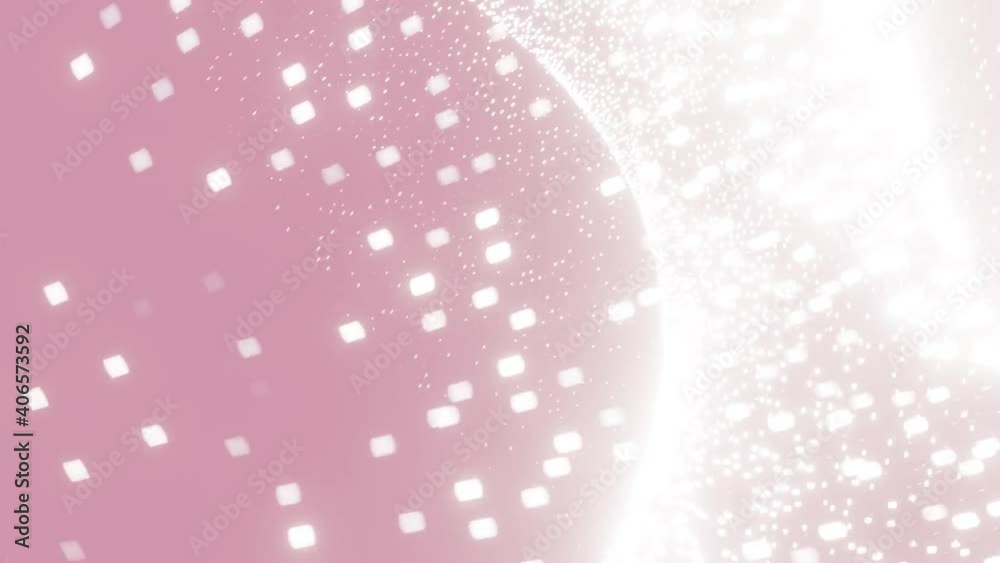 Aufkleber infinite loop simple pink particle background animation with wave