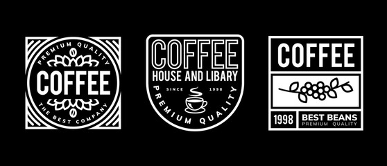 coffee template design for logo, badge, emblem and other