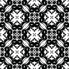 Black and white texture. Abstract seamless geometric pattern.