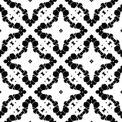 Black and white texture. Abstract seamless geometric pattern.