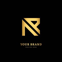 Initial letter AR with striped line. Luxury minimalist  logo design concept, fit for company and business.