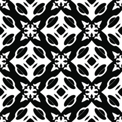 Black and white texture. Abstract seamless geometric pattern.