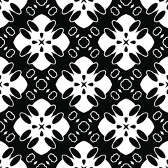 Black and white texture. Abstract seamless geometric pattern.