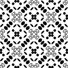 Naklejka na ściany i meble Black and white texture. Abstract seamless geometric pattern.