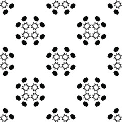 Black and white texture. Abstract seamless geometric pattern.