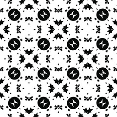 Black and white texture. Abstract seamless geometric pattern.