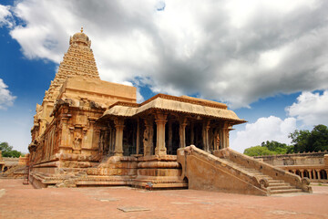 Brihadeeswarar Hindu Temple in Thanjavur. Tamil Nadu, India