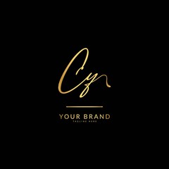 Initial letter CY. Monogram signature logo design template. Minimalis logo concept for business and company.