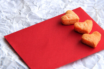 delicious mini cookies for lovers on their wedding day and valentine's day