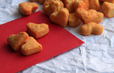 delicious mini cookies for lovers on their wedding day and valentine's day