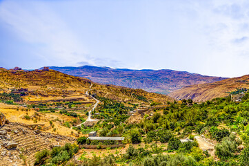 Landscape on the way to the city of Ajloun in the northern Jordan.