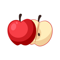 Aesthetic and cool apple vector illustration. aesthetic fruit illustration