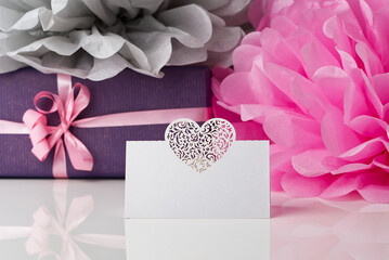 Love card with copy-space to write your own text for annyversary