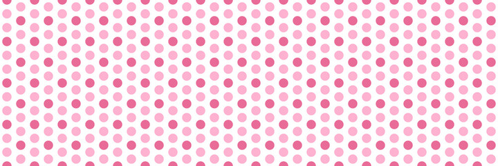 Fototapeta na wymiar wide pink polka dots seamless vector pattern