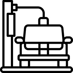line icon for electric car