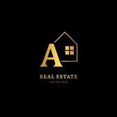 Initial letter A. letter A with real estate logotype, fit for company and business property.