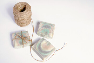 Handmade homemade sandalwood aroma soap