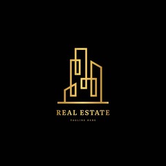 Real estate logotype. Fit for company and business property.