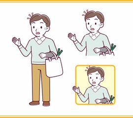 Dad in a light blue sweater