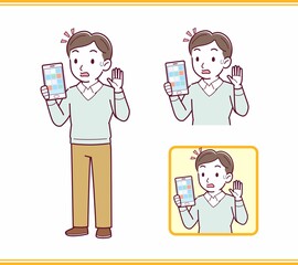 Dad in a light blue sweater