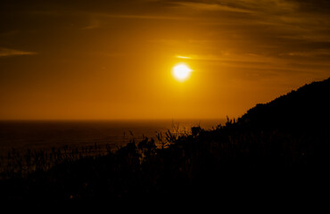golden hour sunset over Johana beach