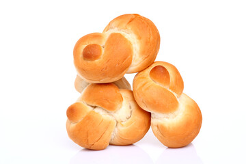 Fresh bread isolated on white background