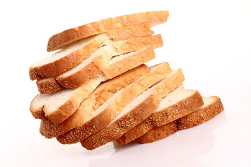 loaf of bread on white.