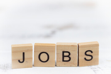 Jobs wooden letters