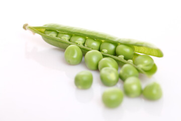 green peas isolated on white