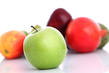 colorful Apples on white background