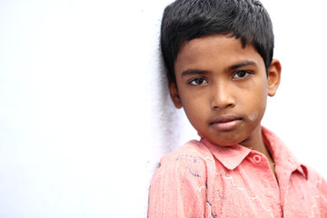 Indian teen boy portrait.