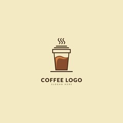 Coffee logotype. Minimalist coffee logo concept, fit for cafe, restaurant, packaging and coffee business. Illustration vector logo.