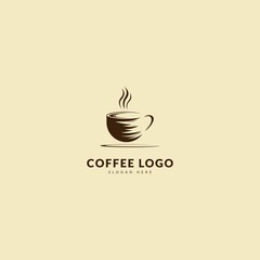 Coffee logotype. Minimalist coffee logo concept, fit for cafe, restaurant, packaging and coffee business. Illustration vector logo.
