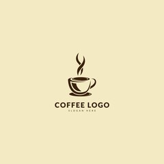 Coffee logotype. Minimalist coffee logo concept, fit for cafe, restaurant, packaging and coffee business. Illustration vector logo.
