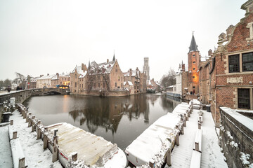 Brugges during the winter whit snow