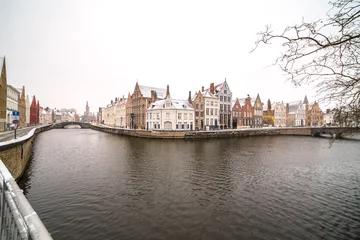 Möbelaufkleber An view at Bruges during the winter © denboma