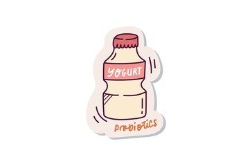 yogurt drink bottle sticker design