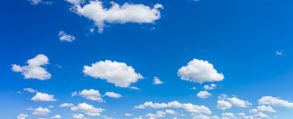 Beautiful blue sky and clouds with daylight natural background.