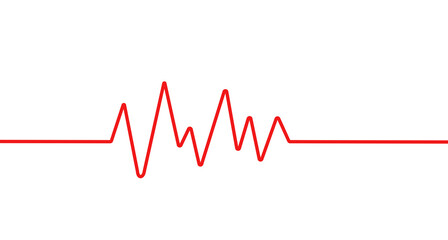 Red heartbeat line icon. Pulse Rate Monitor. Vector illustration.